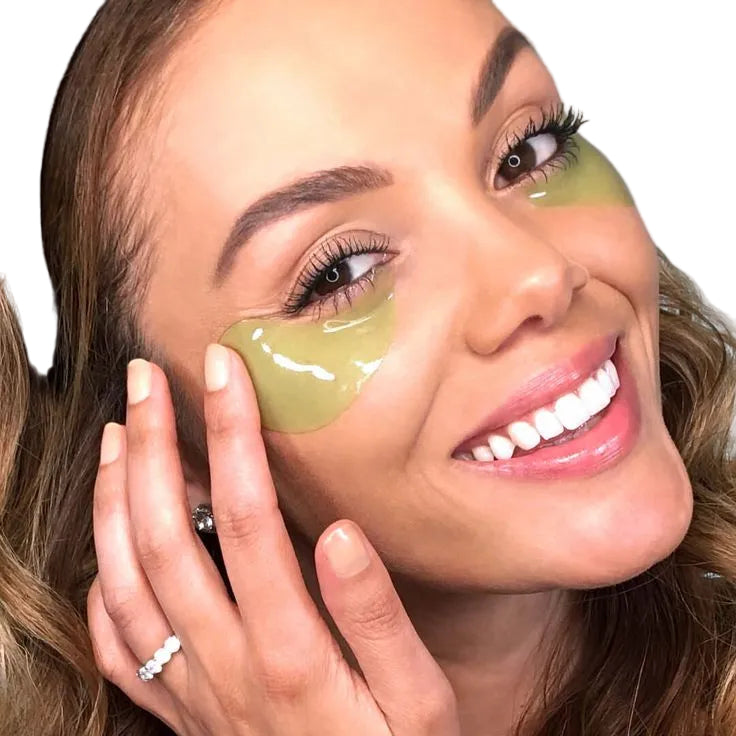  Patchs yeux verts au collagène pour réduire poches et cernes, moment détente beauté